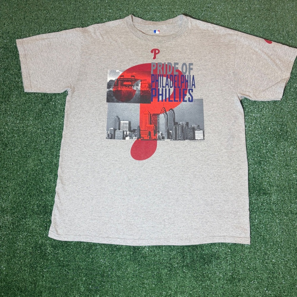MLB Philadelphia Phillies Pride of Philadelphia Gray Graphic T-Shirt Large